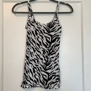 Zebra print tank top - size small